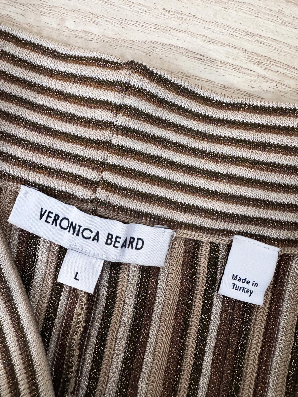 veronica beard massaro metallic knit pant