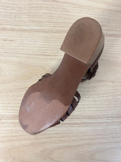 vintage unisa leather ankle strap heels - good market thrift store