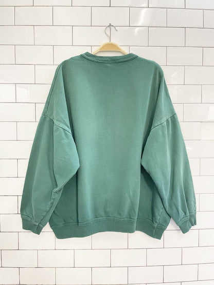 vintage 90s nevada minimal logo oversized cottage crew sweatshirt - good market thrift store