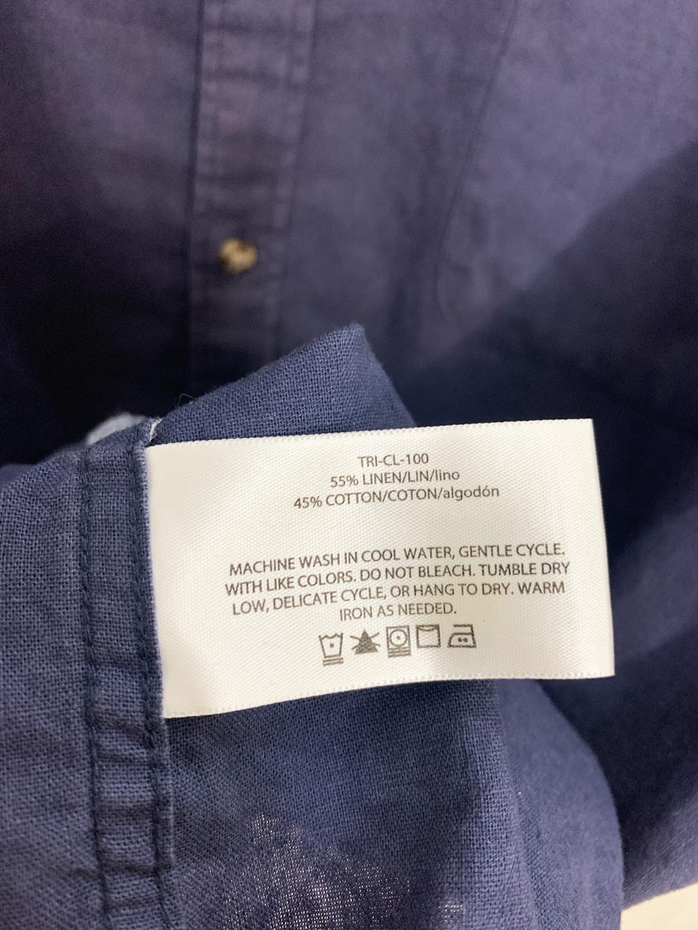 haggar heritage collection linen-blend full button shirt