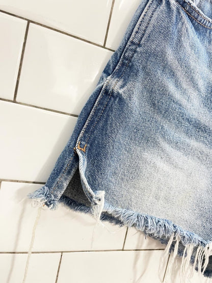 zara high rise cut off denim shorts - good market thrift store