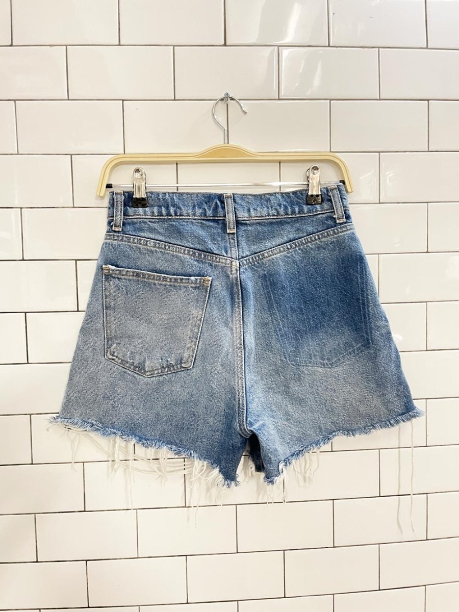 zara high rise cut off denim shorts - good market thrift store