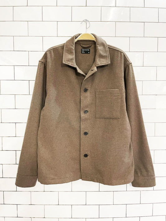 frank and oak 2024 wool - blend overshirt jacket - good market thrift store