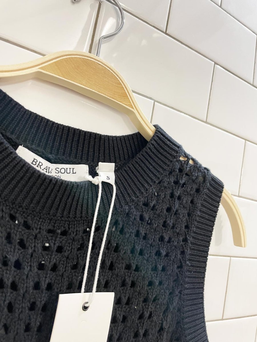 nwt brave soul crochet knit vest top - good market thrift store