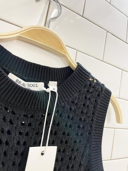 nwt brave soul crochet knit vest top - good market thrift store