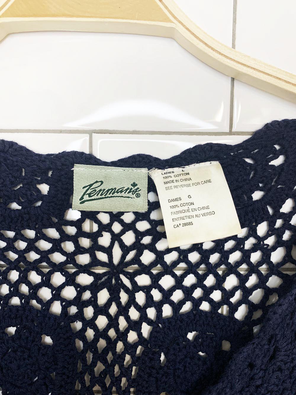 vintage 00s penmans loose knit crochet full button cardigan