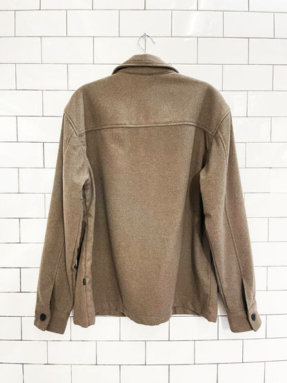 frank and oak 2024 wool - blend overshirt jacket - good market thrift store