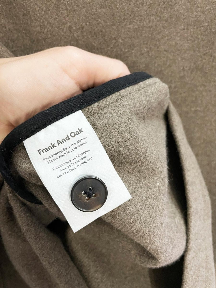 frank and oak 2024 wool - blend overshirt jacket - good market thrift store