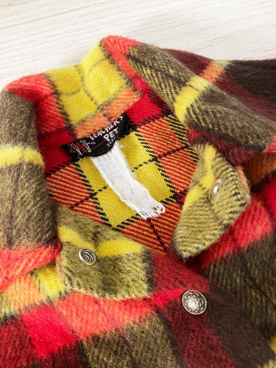 vintage 70s teachers pet fuzzy plaid shirt jacket - good market thrift store