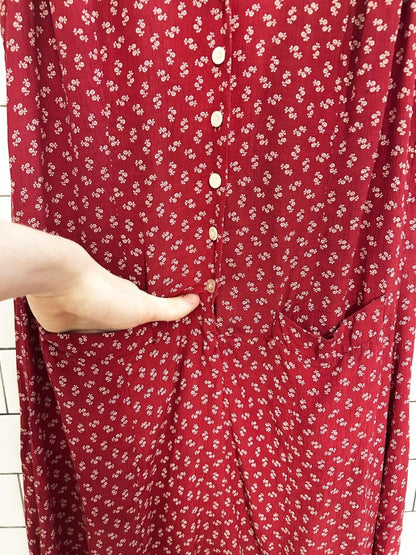 vintage 90s club monaco 1/2 button sleeveless midi dress - good market thrift store