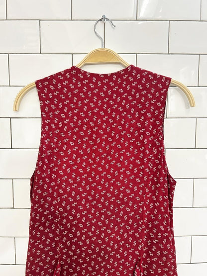 vintage 90s club monaco 1/2 button sleeveless midi dress - good market thrift store