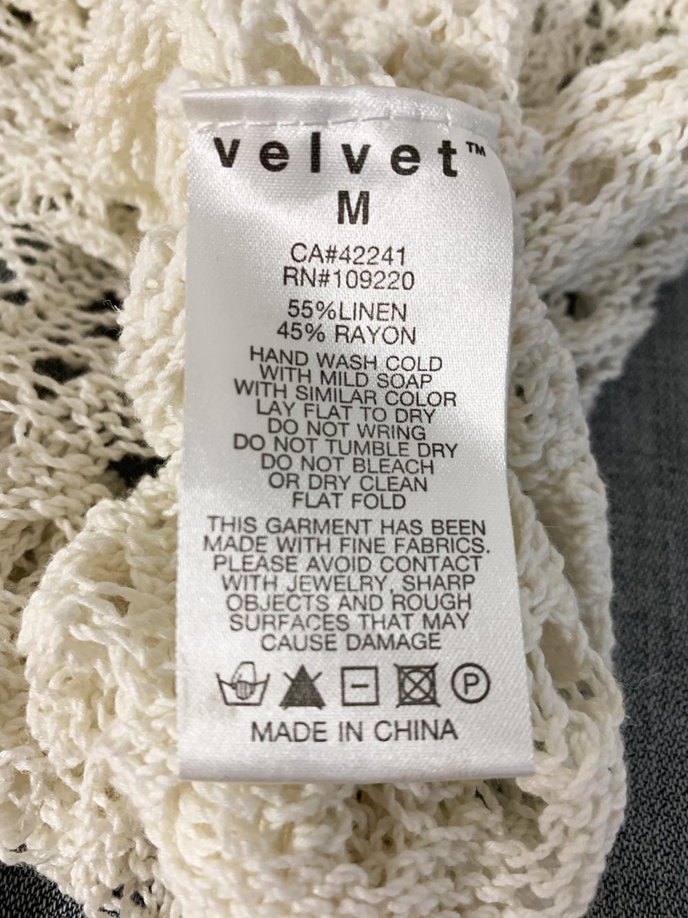 velvet linen-blend loose crochet knit v-neck top | graham & spencer | anthropologie