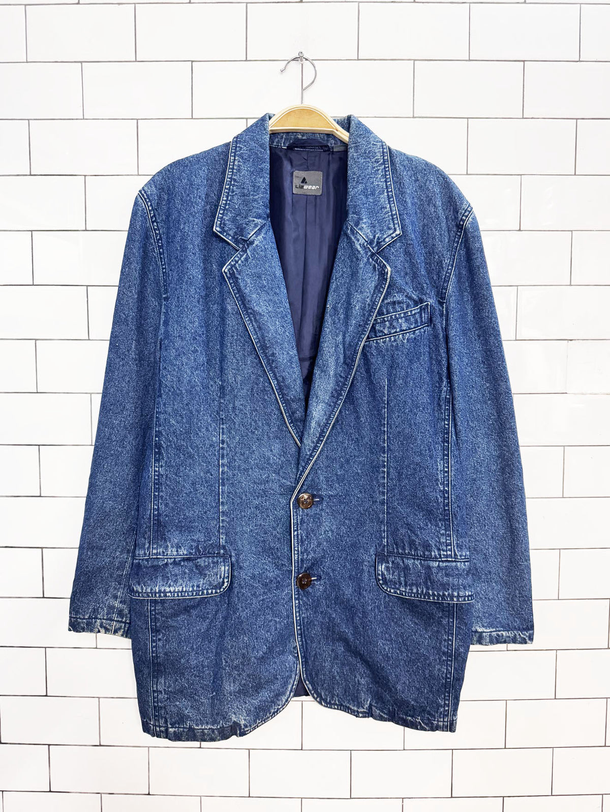 vintage 90s liz wear denim blazer jacket | liz claiborne