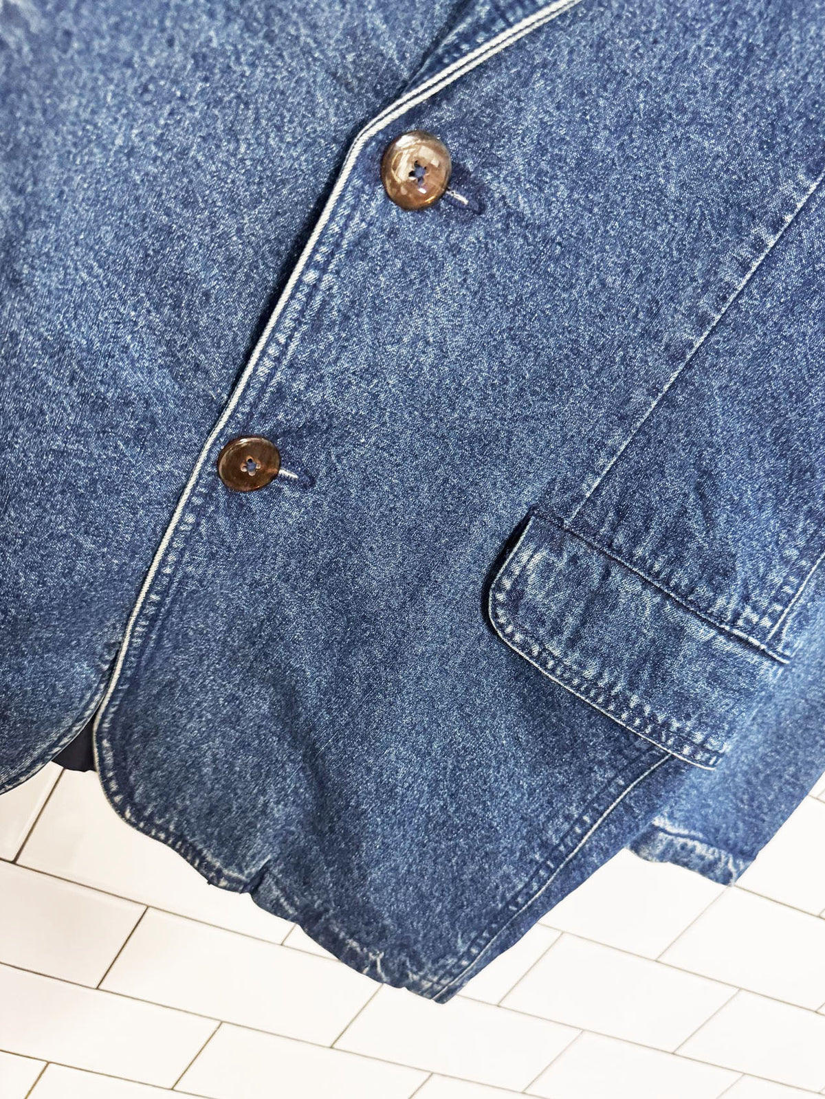 vintage 90s liz wear denim blazer jacket | liz claiborne