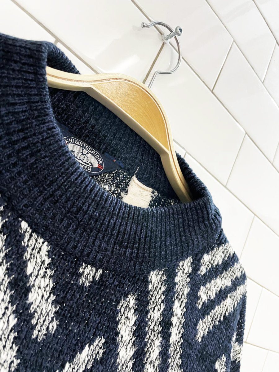 vintage knightsbridge oversized knit dad sweater - good market thrift store