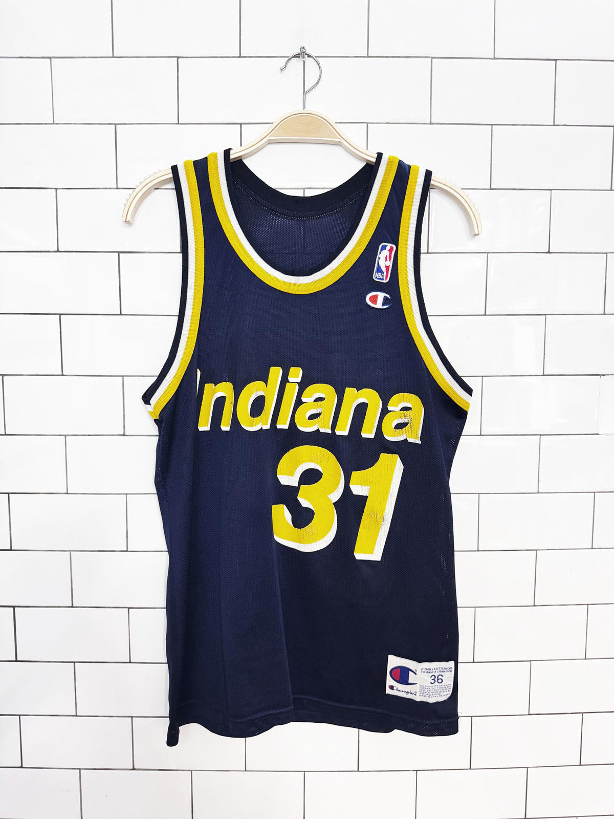 vintage 90s reggie miller indiana pacers #31 jersey | champion | NBA