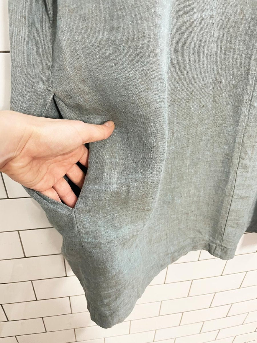 bryn walker 100% linen short sleeve jacket - good market thrift store