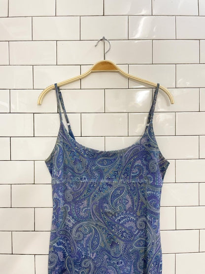 y2k smart set mesh paisley midi dress - good market thrift store