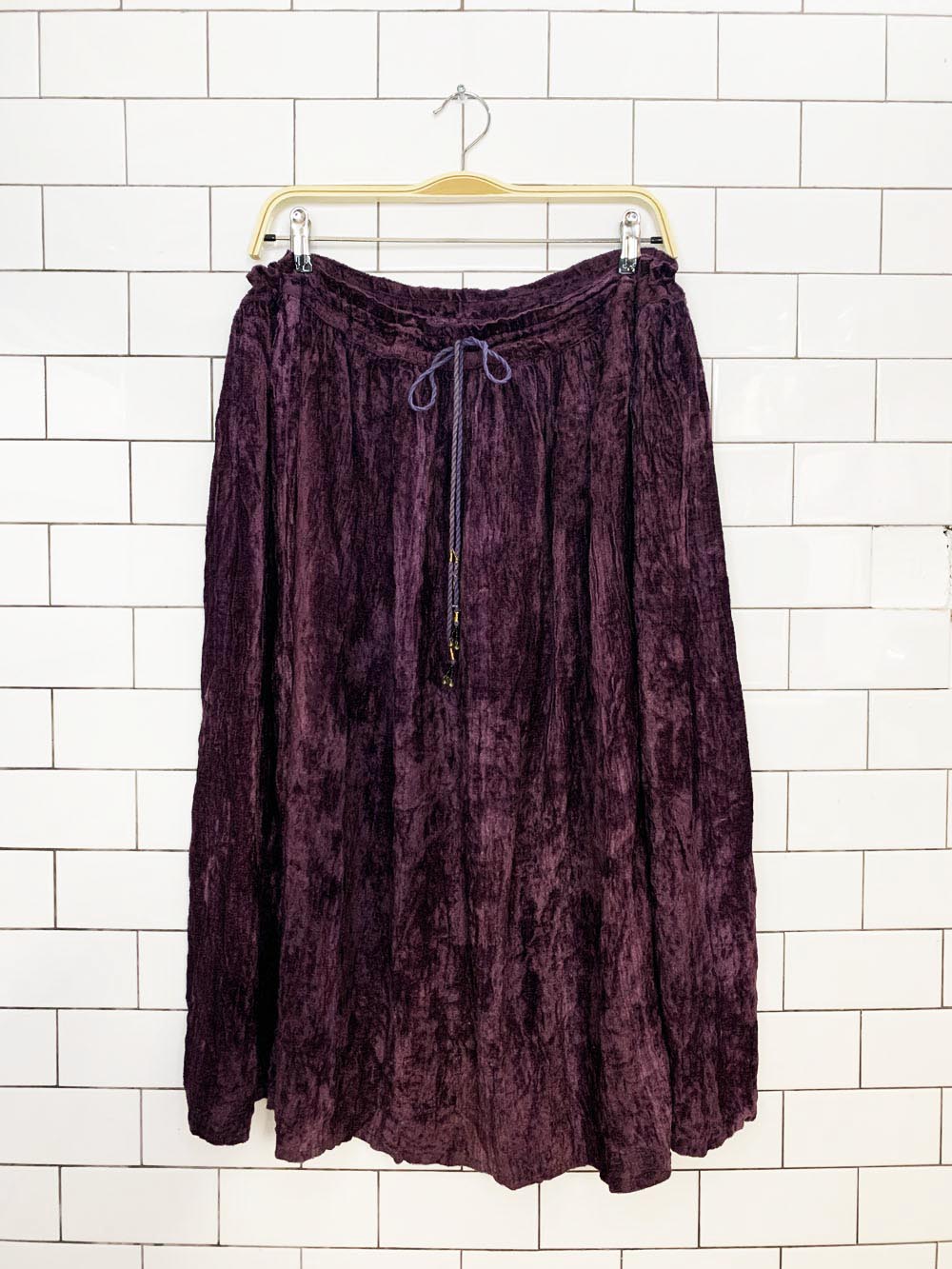 vintage 90s just class velvet boho midi skirt | made in India