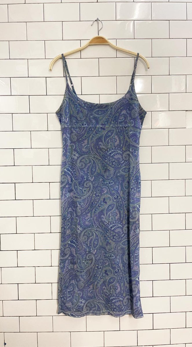 y2k smart set mesh paisley midi dress - good market thrift store