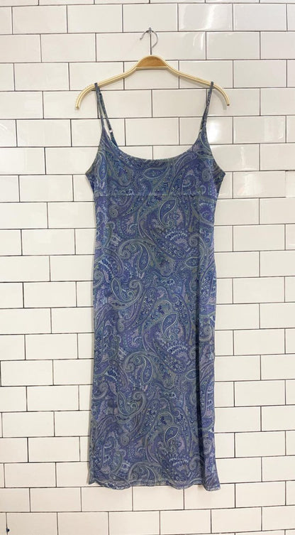 y2k smart set mesh paisley midi dress - good market thrift store