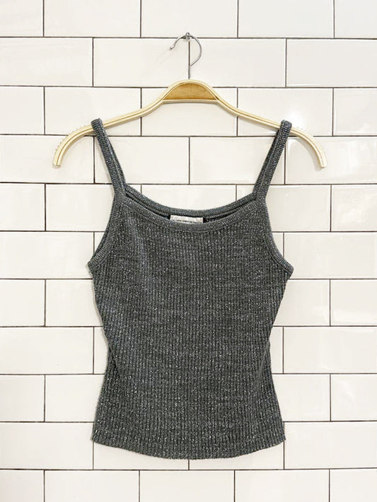 vintage 90s the great american sweater metallic knit tank top | made in USA