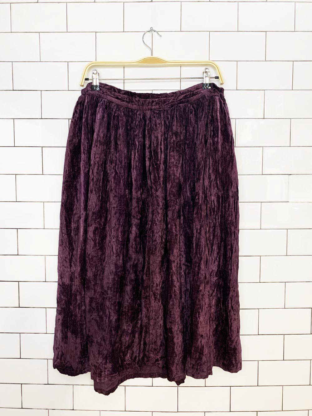 vintage 90s just class velvet boho midi skirt | made in India