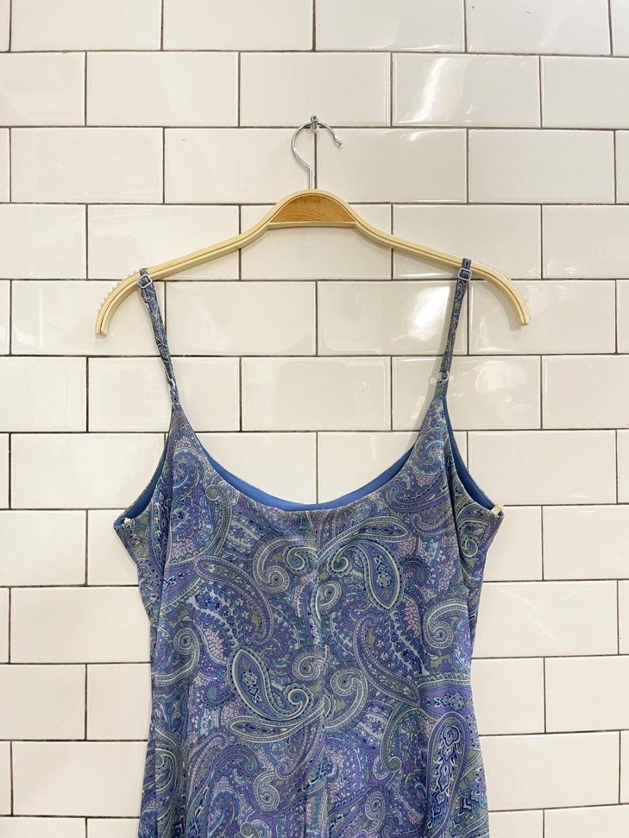 y2k smart set mesh paisley midi dress - good market thrift store