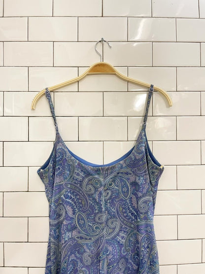 y2k smart set mesh paisley midi dress - good market thrift store