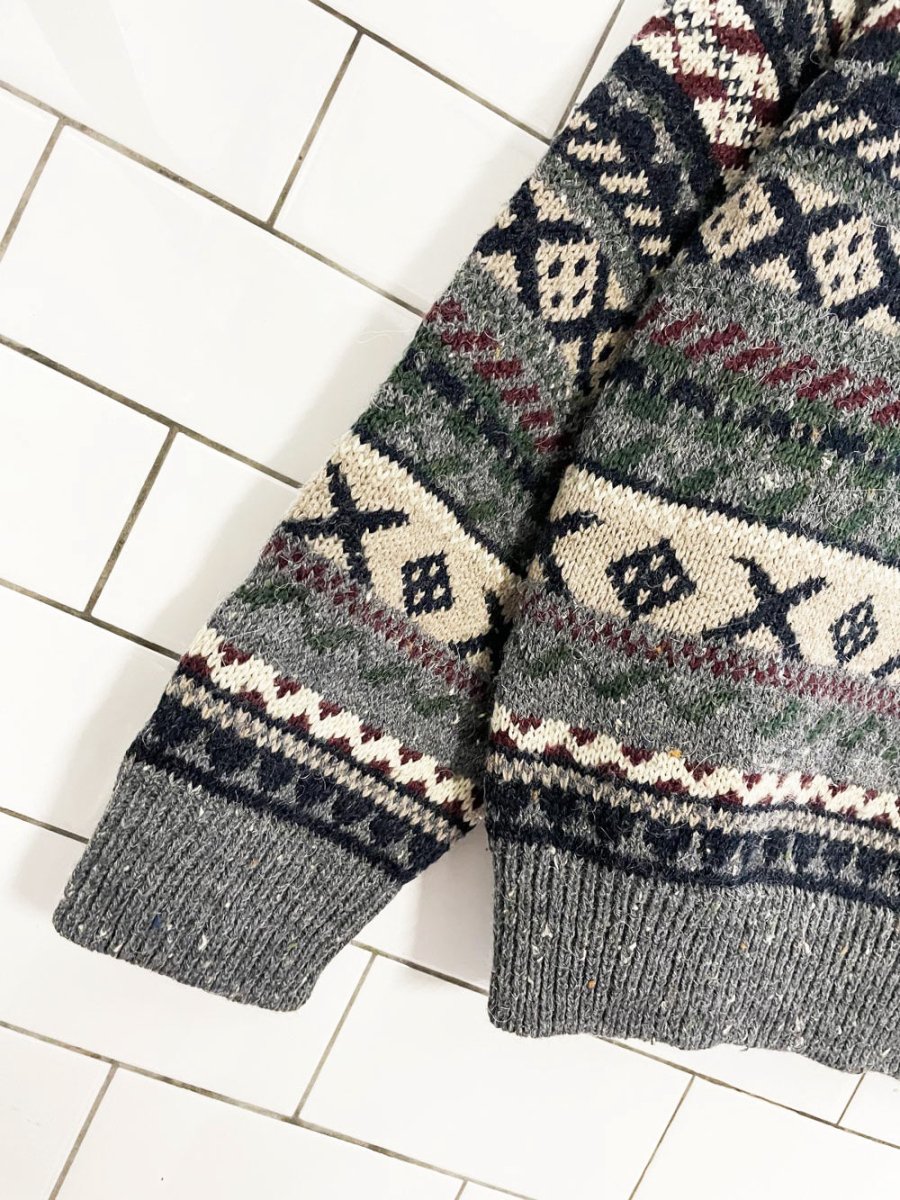 vintage randy river wool - blend oversized cottage dad sweater - good market thrift store