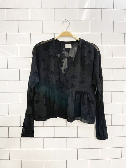 wilfred augustine chiffon peplum blouse - good market thrift store