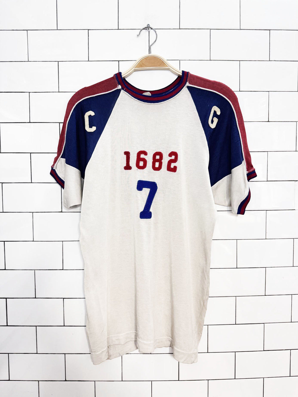 vintage 60s southern varsity raglan jersey | russell