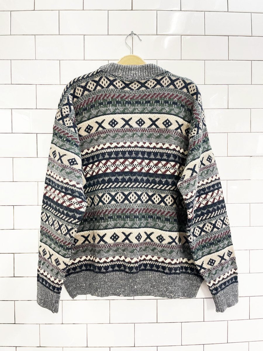 vintage randy river wool - blend oversized cottage dad sweater - good market thrift store