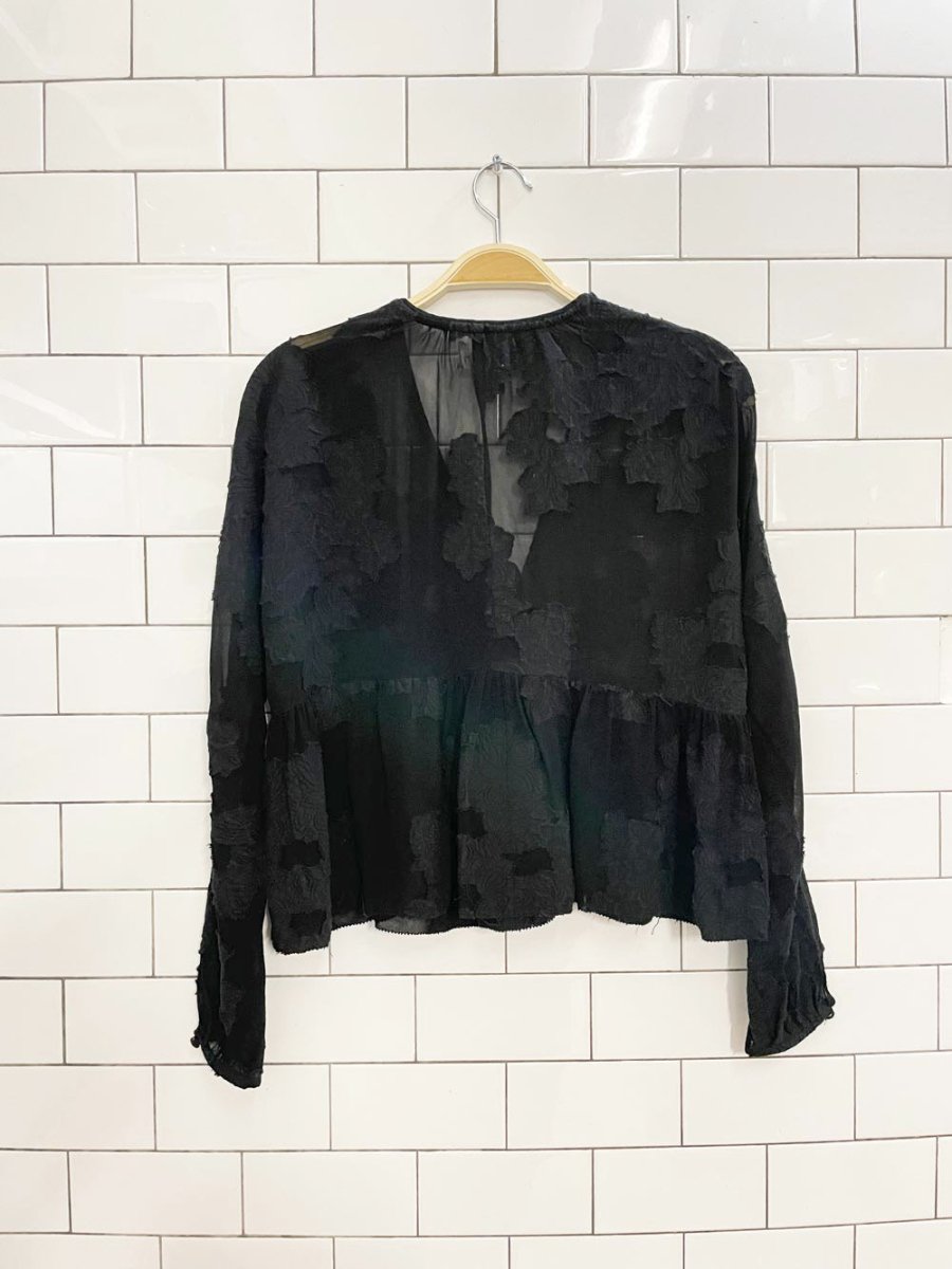 wilfred augustine chiffon peplum blouse - good market thrift store