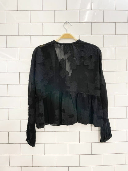 wilfred augustine chiffon peplum blouse - good market thrift store