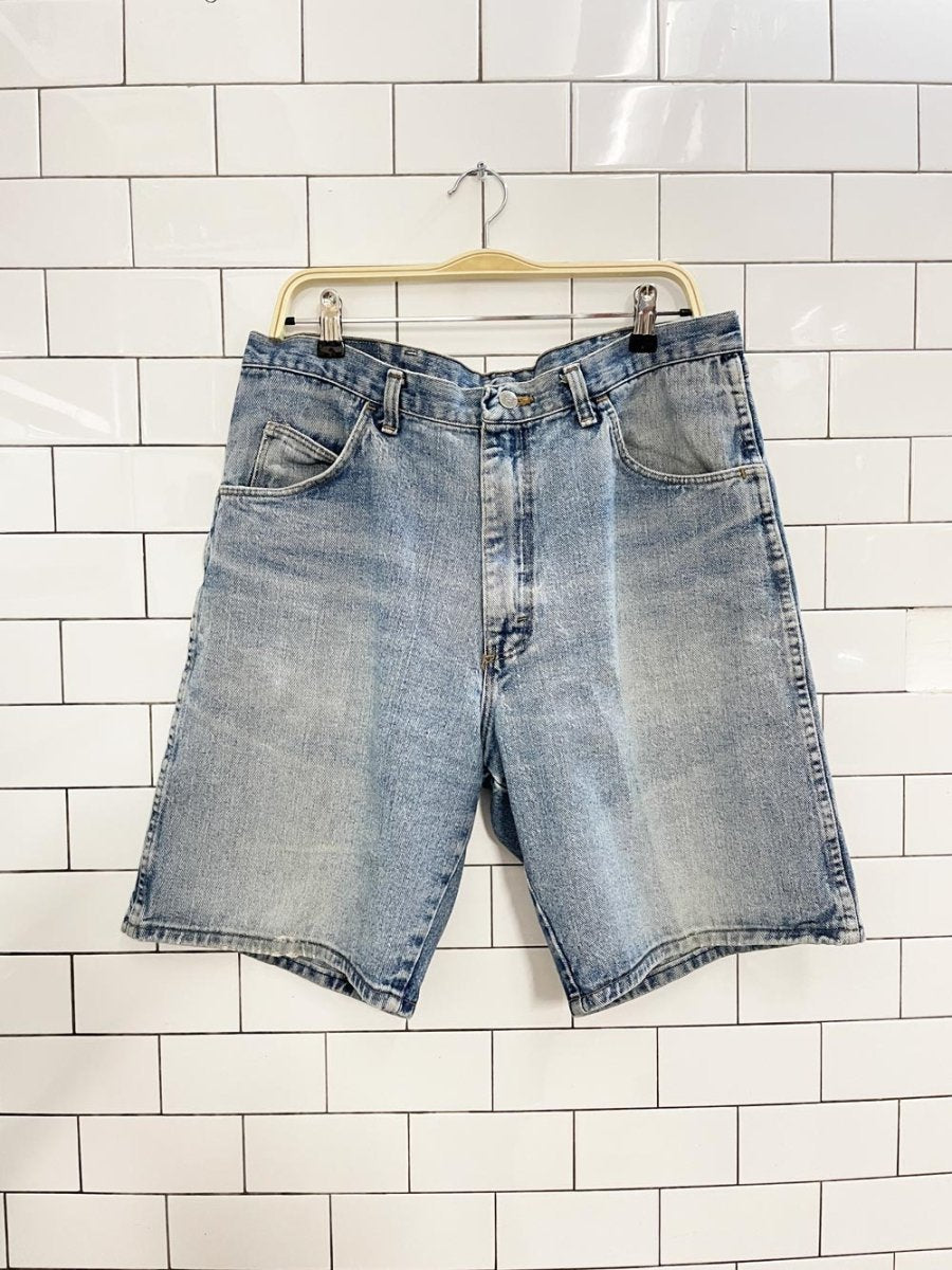 vintage wrangler long denim shorts - good market thrift store