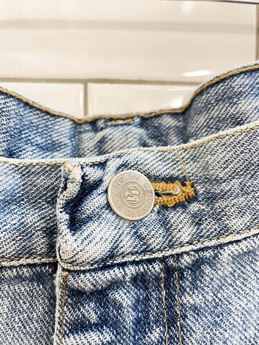 vintage wrangler long denim shorts - good market thrift store