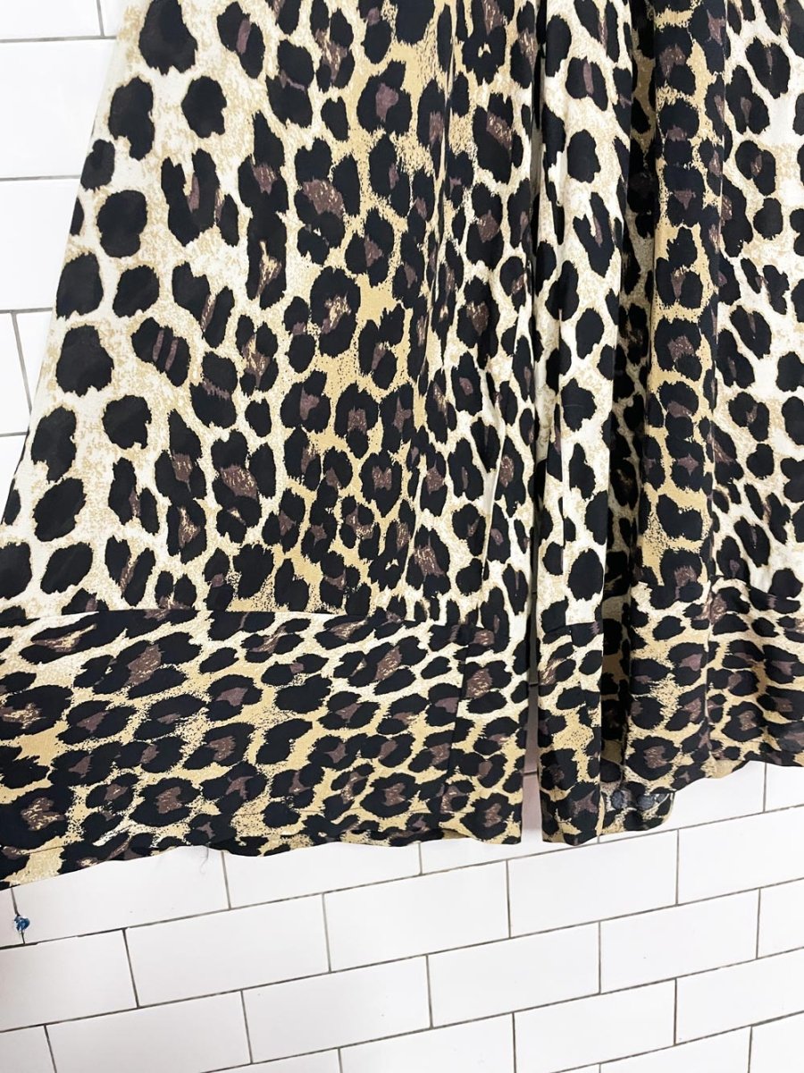 urban outfitters animal print halter wide leg jumpsuit - good market thrift store