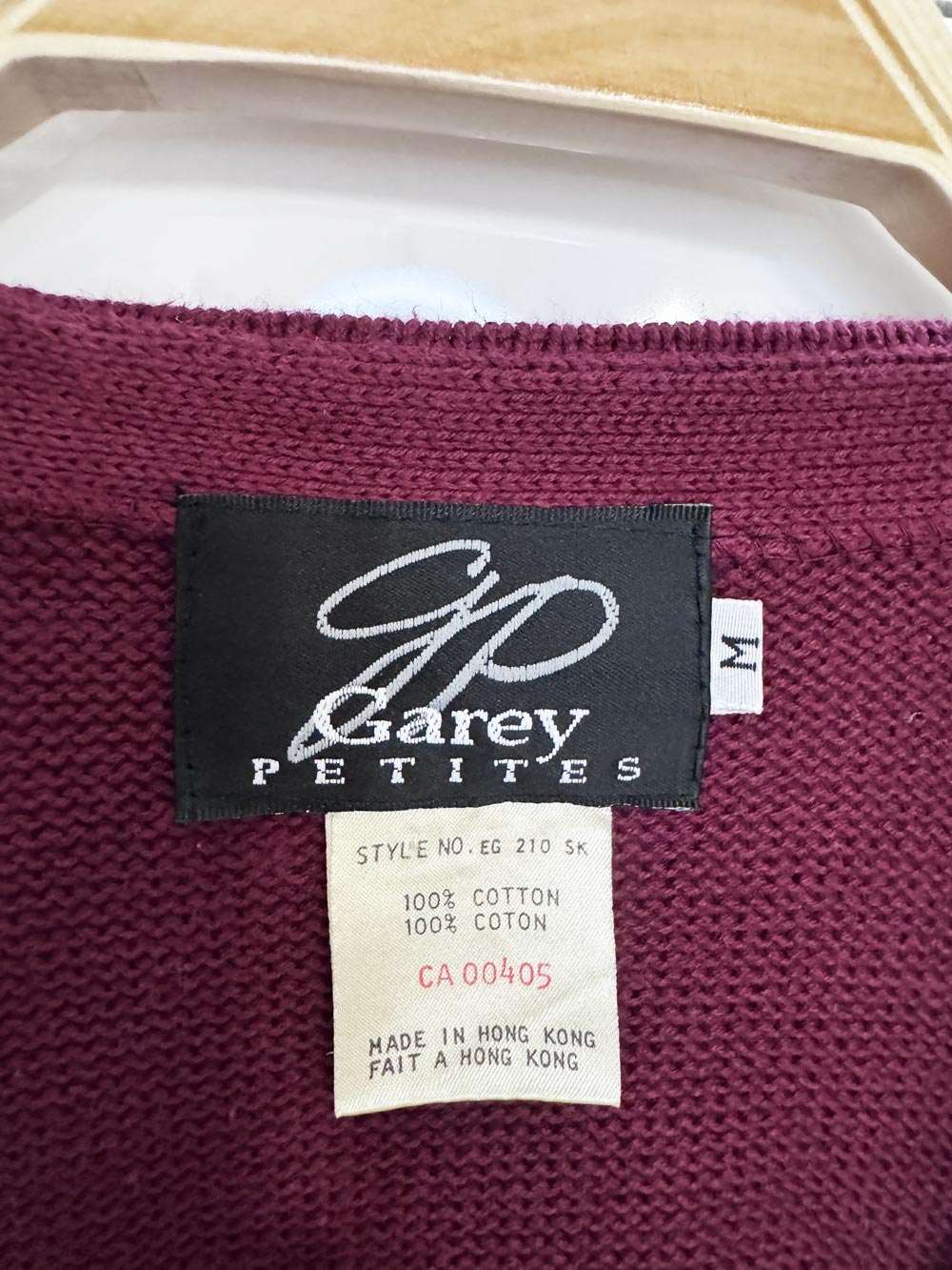 vintage gary petites sourthwestern knit cardigan sweater