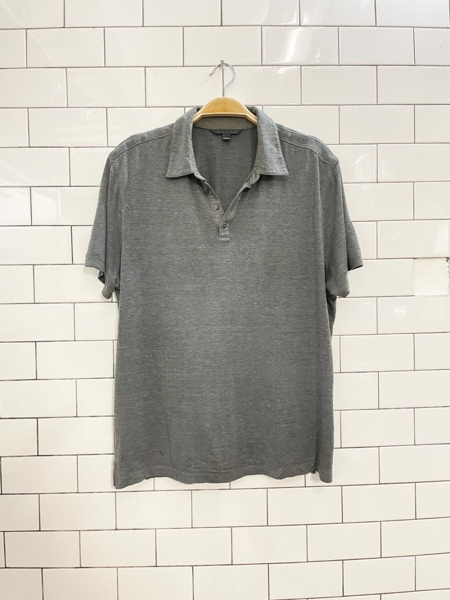 john varvatos silk - blend collared shirt - good market thrift store