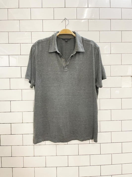 john varvatos silk - blend collared shirt - good market thrift store