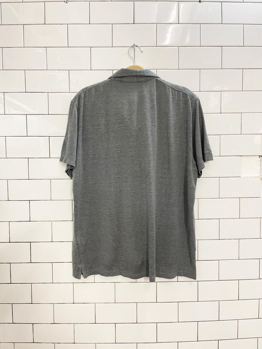 john varvatos silk - blend collared shirt - good market thrift store