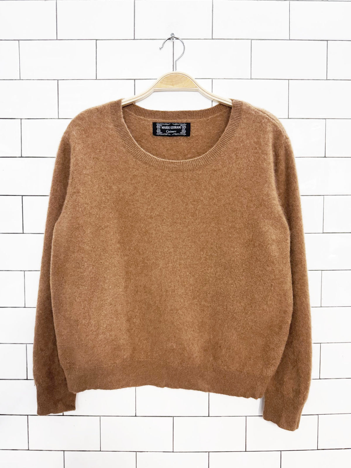 vintage mario serrani 100% cashmere boxy knit sweater