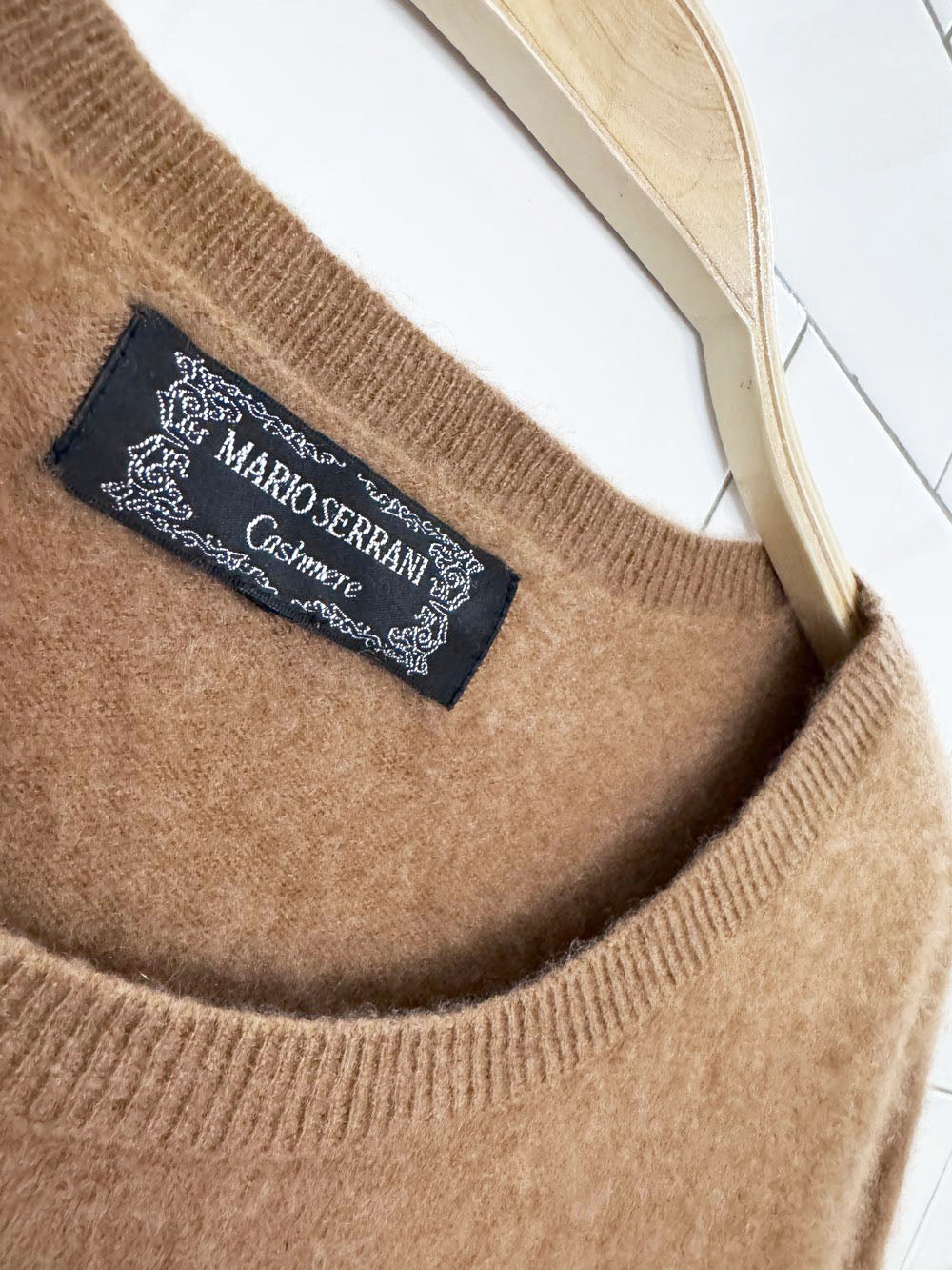 vintage mario serrani 100% cashmere boxy knit sweater