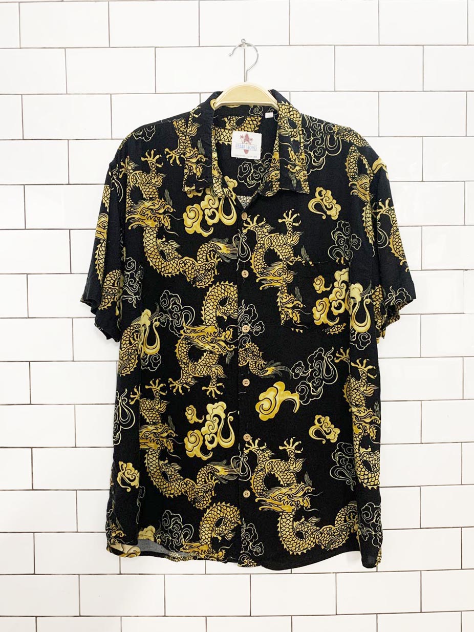 y2k urban shores dragon full button shirt | made in India