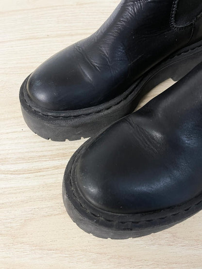 l'intervalle chunky mid - calf leather chelsea boot - good market thrift store