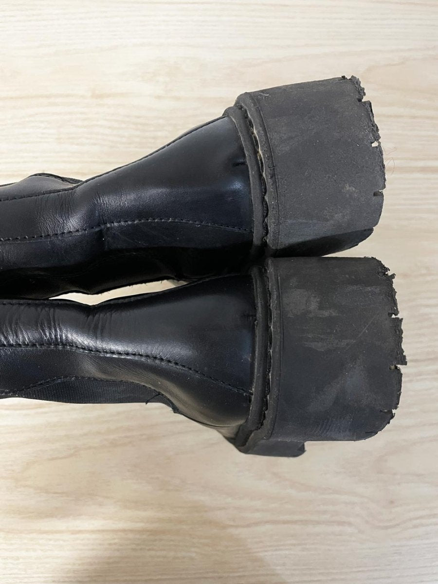 l'intervalle chunky mid - calf leather chelsea boot - good market thrift store