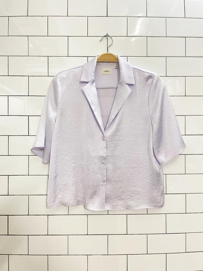 wilfred beso oversized satin shirt - good market thrift store