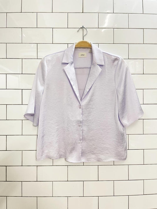 wilfred beso oversized satin shirt - good market thrift store