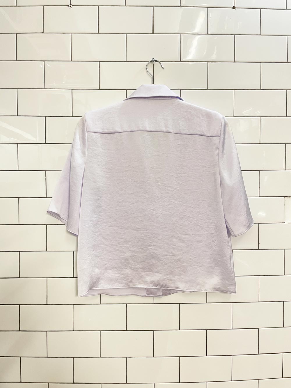 wilfred beso oversized satin shirt - good market thrift store